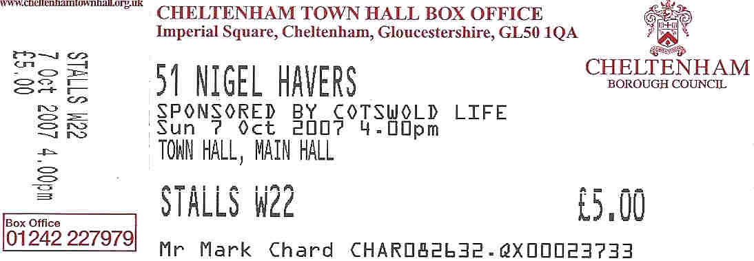 Nigel Havers Ticket